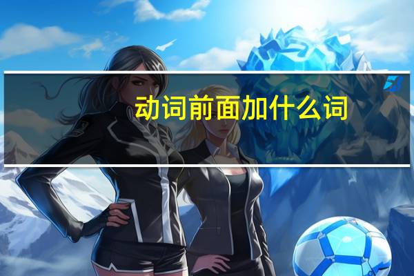 动词前面加什么词
