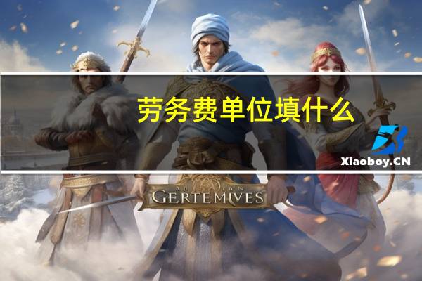 劳务费单位填什么