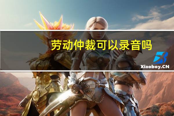 劳动仲裁可以录音吗