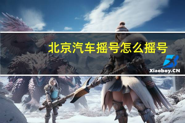北京汽车摇号怎么摇号