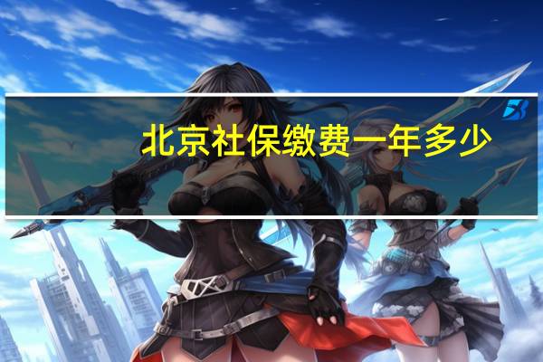 北京社保缴费一年多少