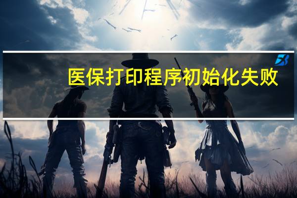 医保打印程序初始化失败