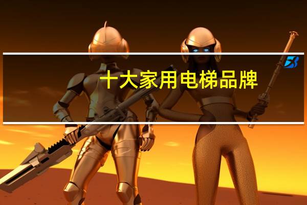 十大家用电梯品牌