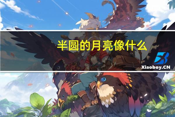 半圆的月亮像什么