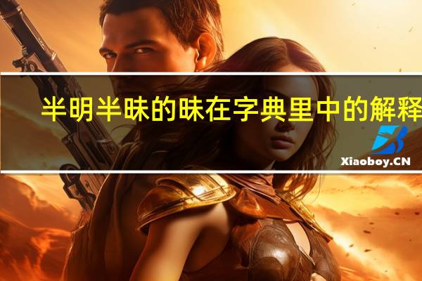 半明半昧的昧在字典里中的解释是