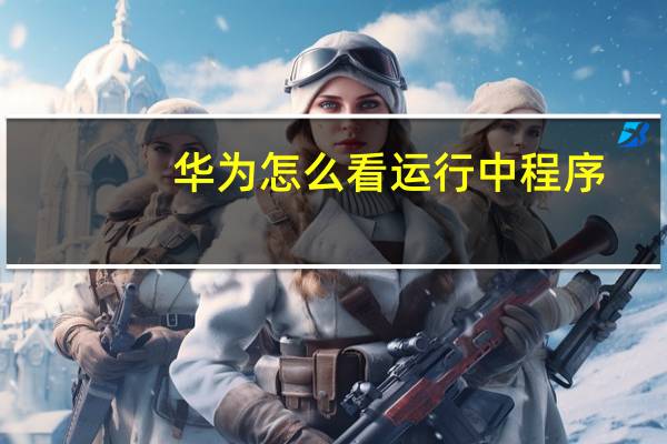 华为怎么看运行中程序