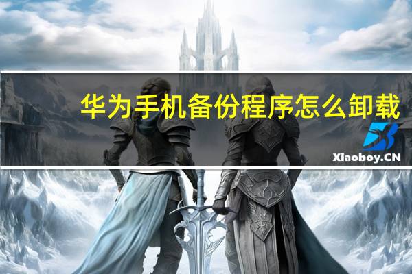 华为手机备份程序怎么卸载