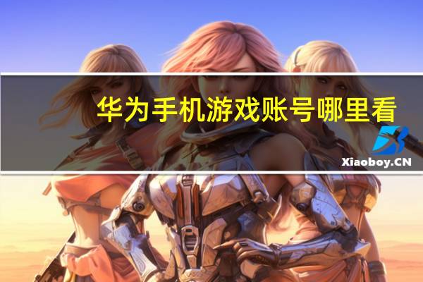 华为手机游戏账号哪里看