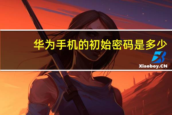 华为手机的初始密码是多少
