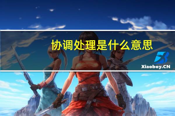 协调处理是什么意思
