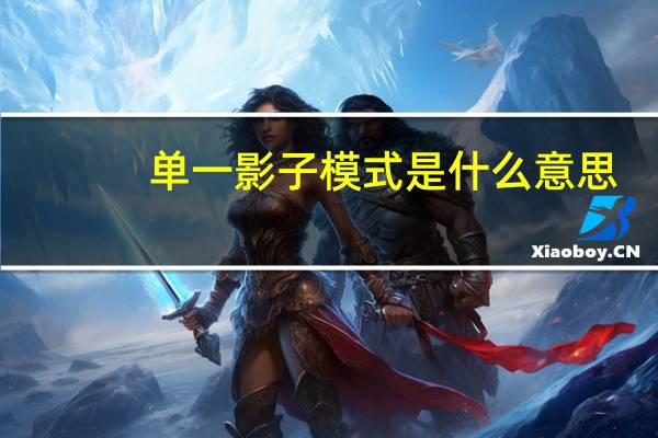 单一影子模式是什么意思