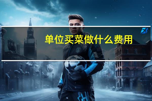 单位买菜做什么费用