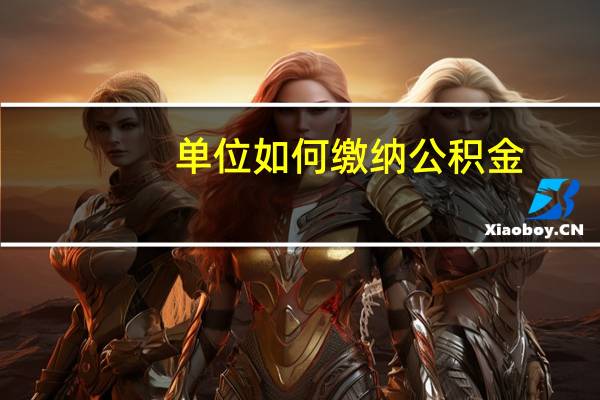 单位如何缴纳公积金
