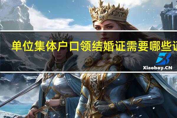 单位集体户口领结婚证需要哪些证件