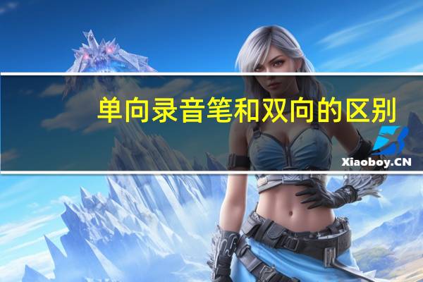 单向录音笔和双向的区别