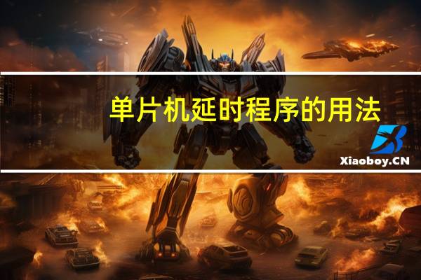单片机延时程序的用法