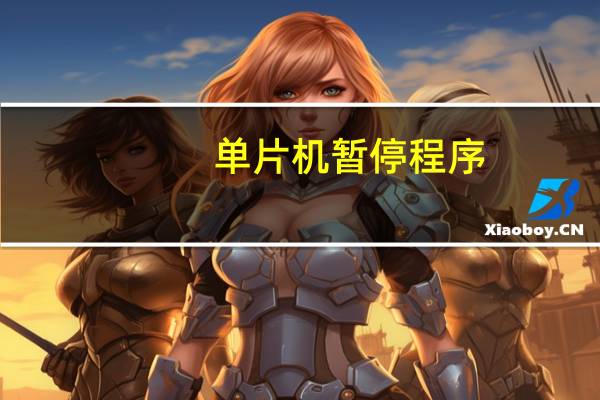 单片机暂停程序