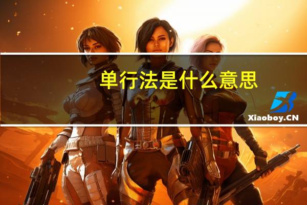 单行法是什么意思