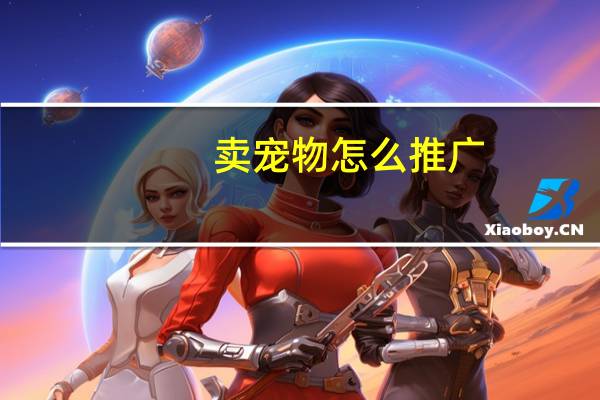 卖宠物怎么推广