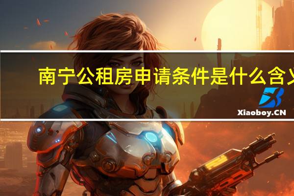 南宁公租房申请条件是什么含义