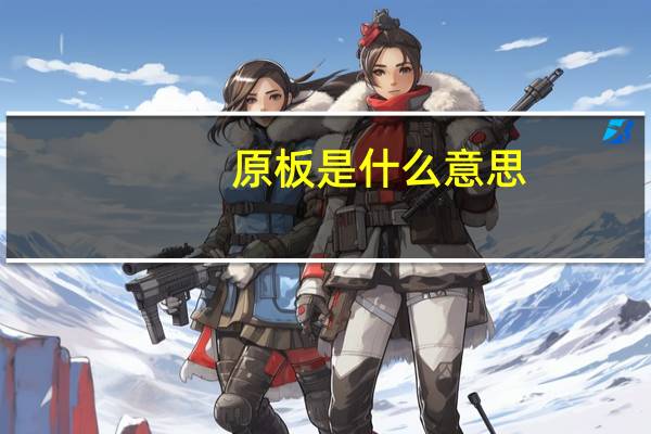 原板是什么意思