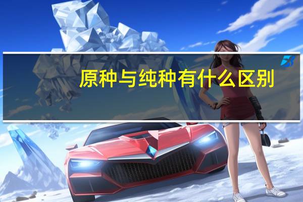 原种与纯种有什么区别