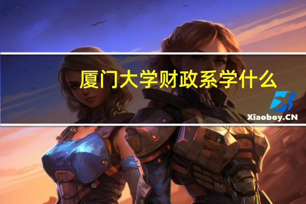 厦门大学财政系学什么