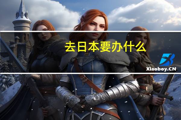 去日本要办什么