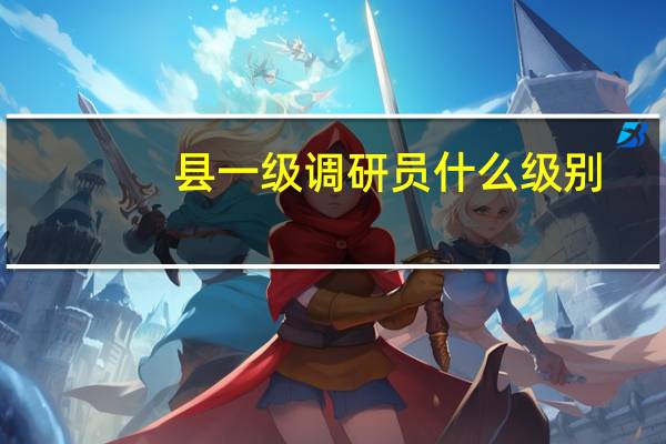 县一级调研员什么级别
