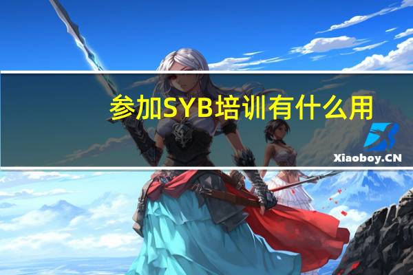 参加SYB培训有什么用