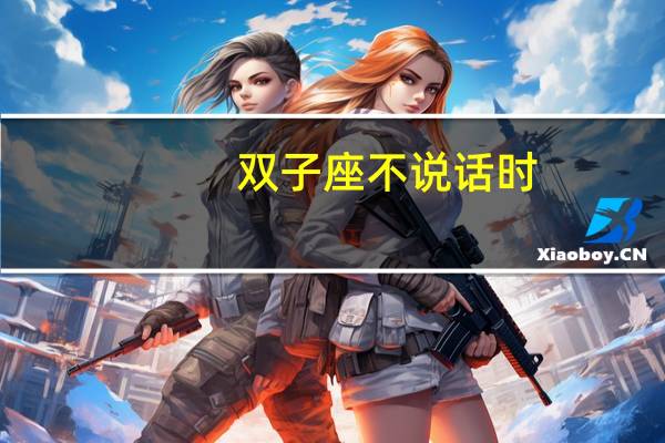双子座不说话时