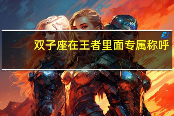 双子座在王者里面专属称呼