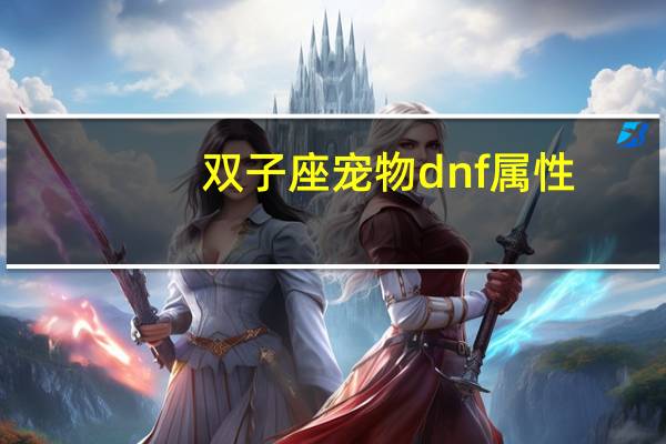 双子座宠物dnf属性