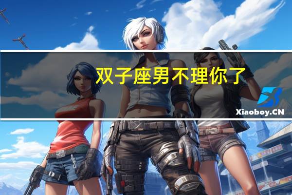 双子座男不理你了