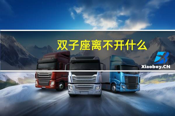 双子座离不开什么