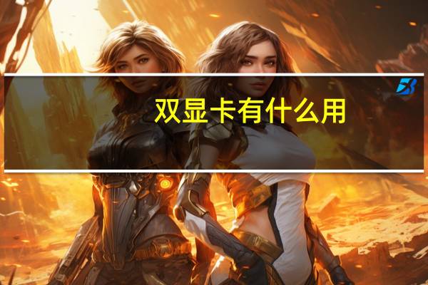 双显卡有什么用