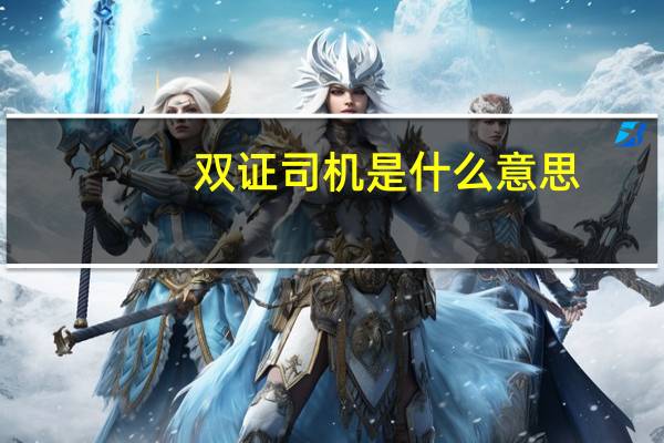 双证司机是什么意思