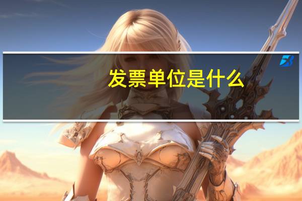 发票单位是什么