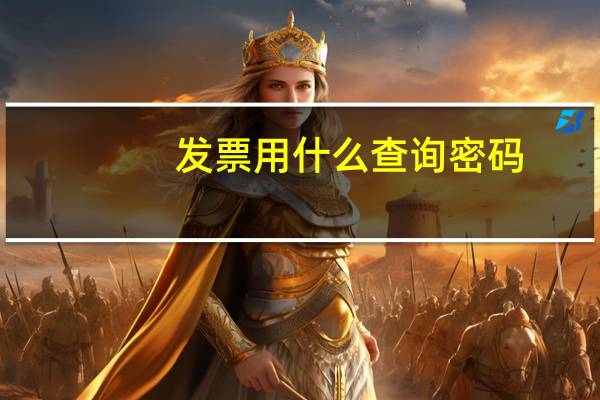 发票用什么查询密码
