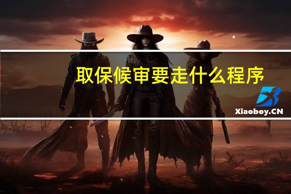 取保候审要走什么程序