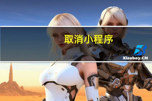 取消小程序