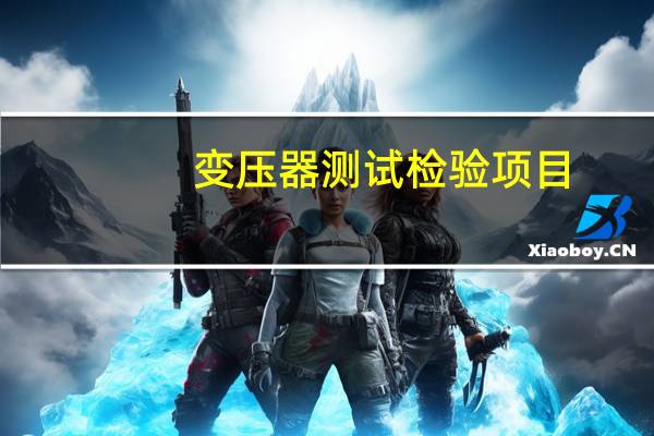 变压器测试检验项目