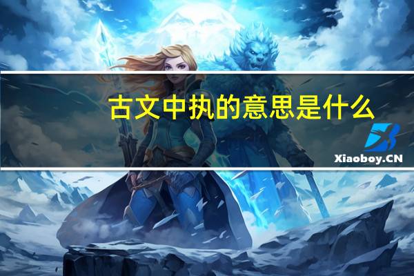 古文中执的意思是什么