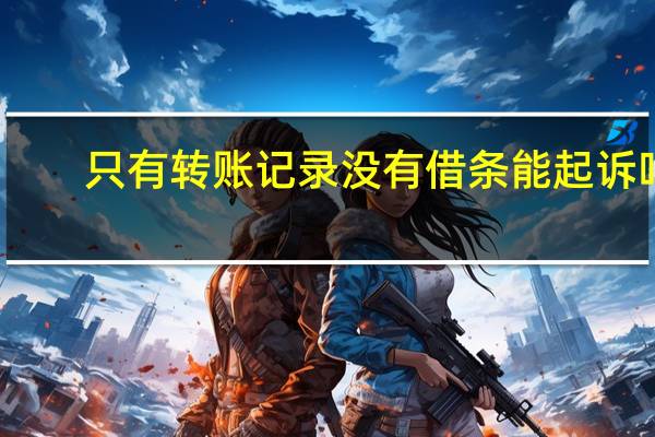 只有转账记录没有借条能起诉吗