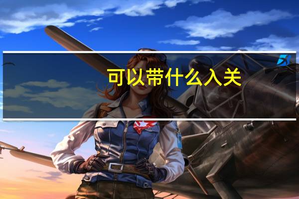 可以带什么入关
