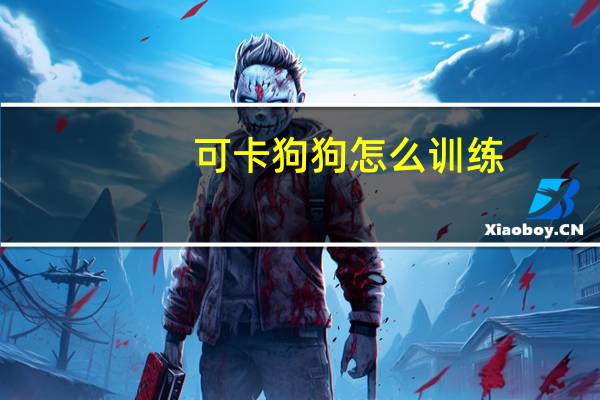 可卡狗狗怎么训练
