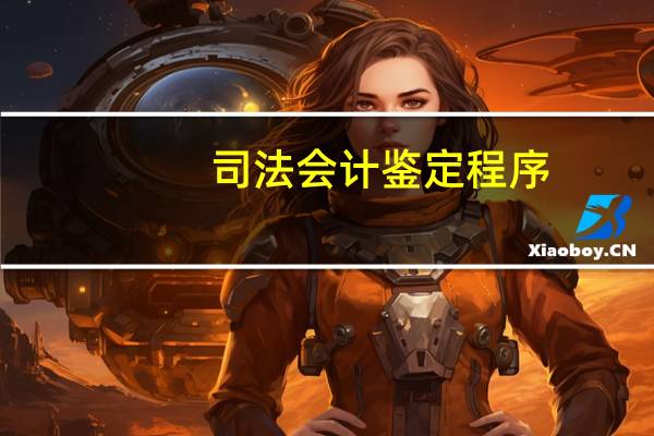 司法会计鉴定程序