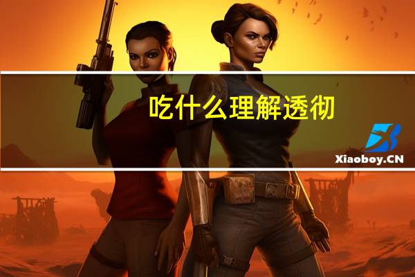 吃什么理解透彻