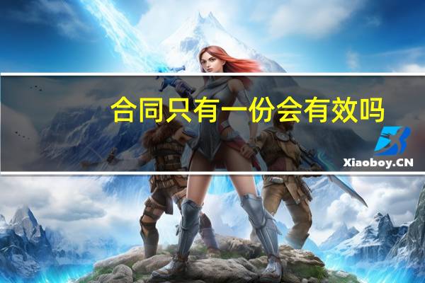 合同只有一份会有效吗