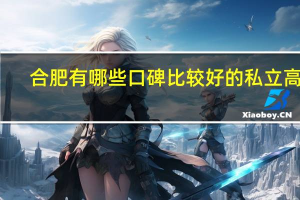 合肥有哪些口碑比较好的私立高中